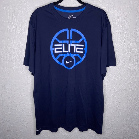 Nike Plus Size Dri-Fit Blue Basketball T-Shirt